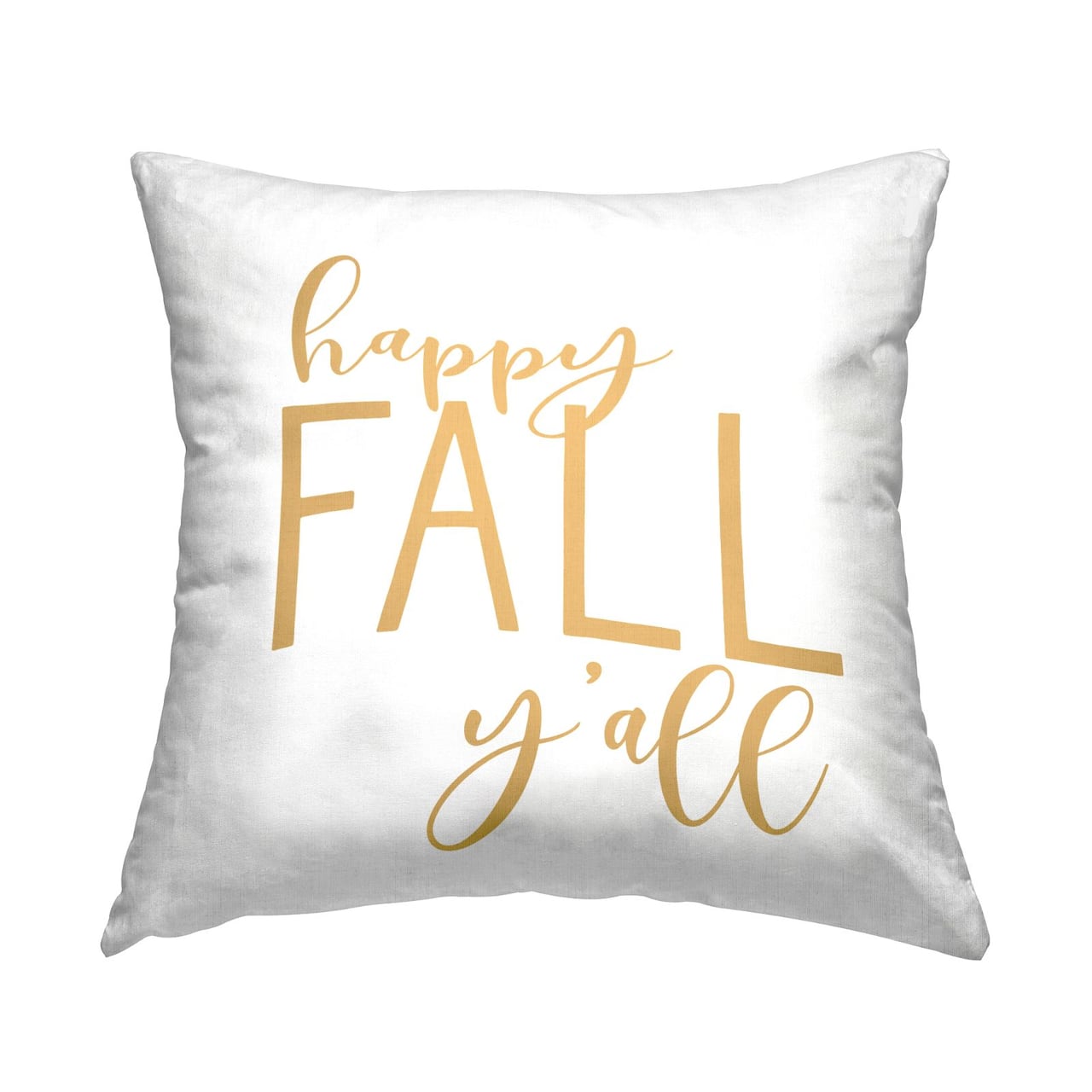 Stupell Industries Happy Fall Y'all Autumn Calligraphy Throw Pillow